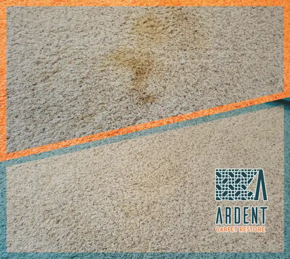 Removal of an old stain from the carpet