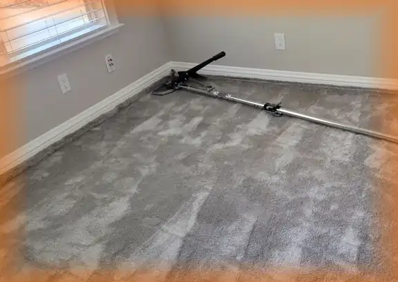 Re-stretching a loose bedroom carpet