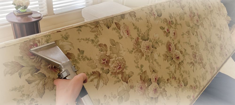 Cleaning the back-side of a sofa